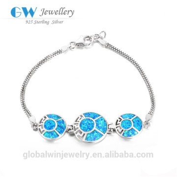 European Style Blue Stone 925 Sterling Silver Bracelets