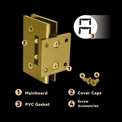 American CRL 90° Brass Shower Room Glass Hinges