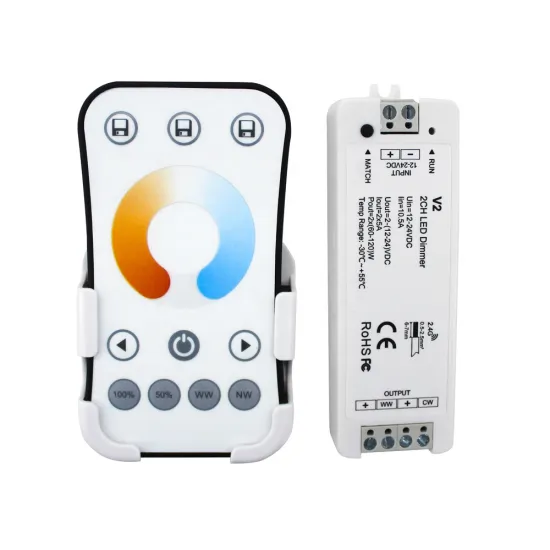 Hot Selling CCT LED Strip V2+R7-1 RF Controller Set - Remote Control