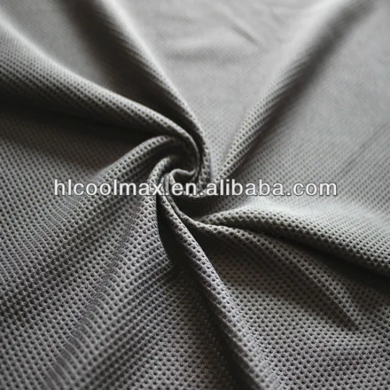 coolmax moisture wicking lycra jacquard mesh fabric