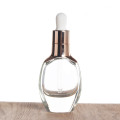 Flacon compte-gouttes en verre plat transparent 30ML