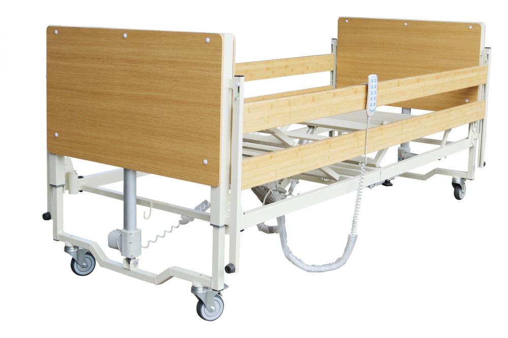 Comfortable Wooden Frame Hospital Bed For Patient