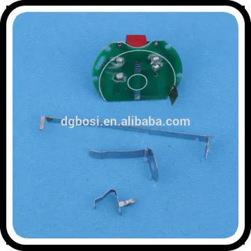 Custom curly battery contact to pcb