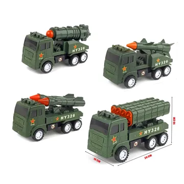Education Rocket Warfare Kids Toy: A Military Vehicle Model with Missile Launcher and Battlefield Truck