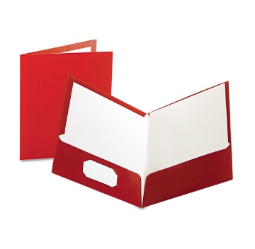A4 Size 2 Pocket Glossy Laminated Paper File Folders