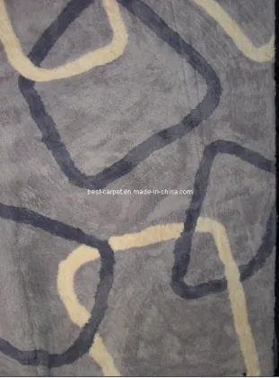 Hand Made Polyester Solid Carpet Angus