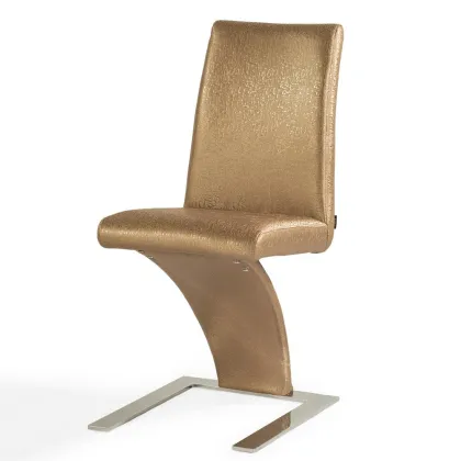 Gold z shape dining chair
