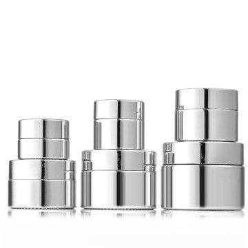 Custom Color UV Electroplated Empty Glass Cream Jars - 5g, 10g, 30g, 50g