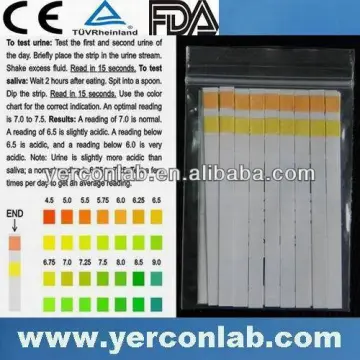 urine dip strips pH CE ISO FDA