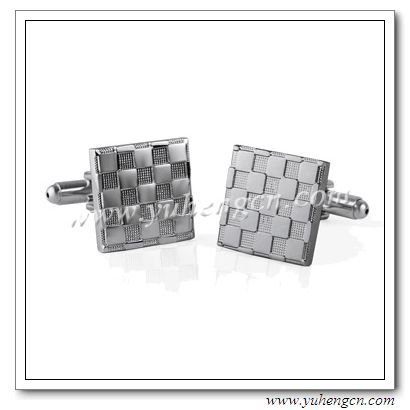 Square Plain Metal Man's Cuff links,Clothing Accessories