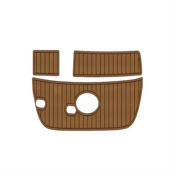 1998 Crownline 266 Swim Platform Boat - EVA Faux Foam Teak Deck Mat with SeaDek Gatorstep Style Adhesive Backing