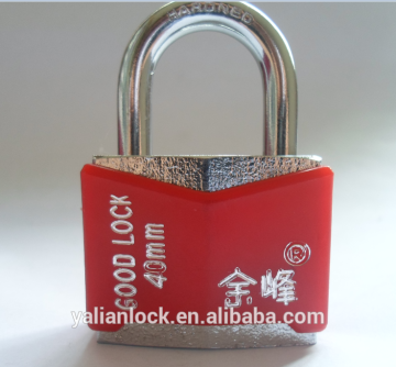 Water-proof Red Color/Blue Color Plastic Cover Diamond Iron Padock