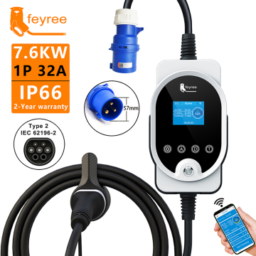 Feyree 32A Type 2 Car Battery Charger - 7kW Smart Charging Station