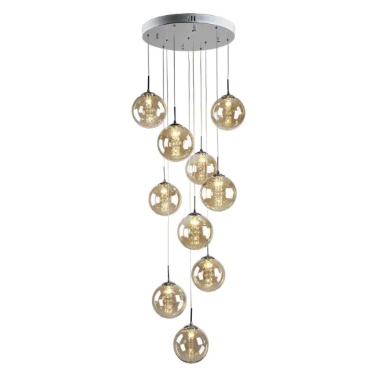 Nordic Luxury Sky Star Staircase Chandelier for Loft Apartment