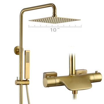 10 Inch Square Thermostatic Shower