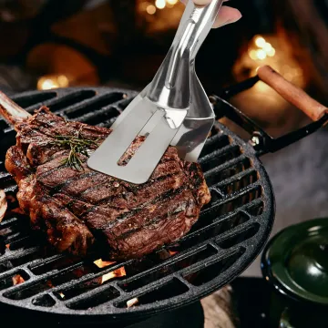 304 Kitchen Tongs Premium Stainless Steel Multipurpose Gripper Bread Clip Steak Clamps Fried Steak Clamp Beefsteak Barbecue Tong