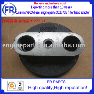 V903 Piezas del motor diesel 3027733 Adaptador de cabeza del filtro