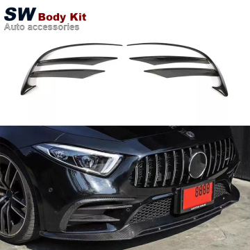 Carbon Fiber Front Bumper Fins for Mercedes-Benz CLS W257 CLS53 Duck Wing Trim