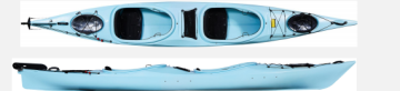 online trade show racing boat factory wholesale PE sit in sea kayak with spray deck and paddle