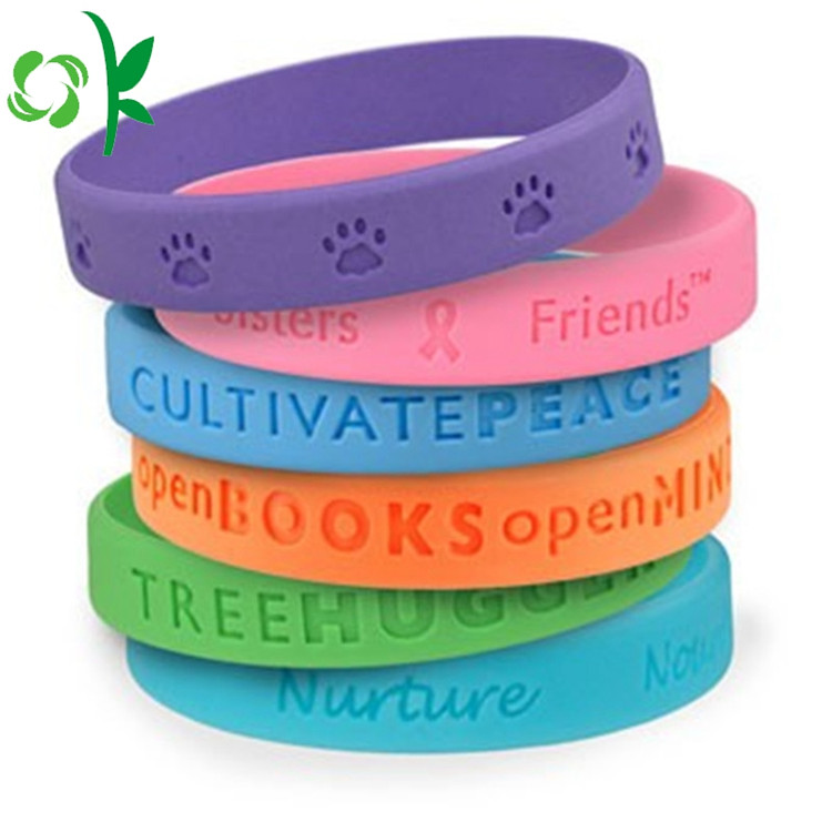 Engraved silicone bracelet