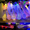 أضواء سلسلة قطرة المطر 30 LED بالطاقة الشمسية