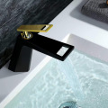 Brass Square Matte Black Basin Faucet