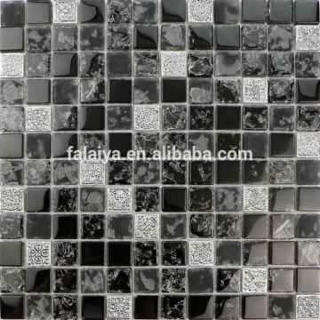 Icepatterned Crystal Glass Mosaic Tile for Wall Decoration GJ06-1