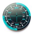 Dial de estilo deportivo azul y negro para reloj