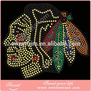 Chicago blackhawks rhinestone motif transfer 2015 hot sale!!!