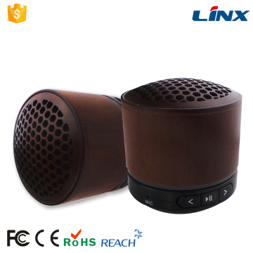 Mini haut-parleur Bluetooth sans fil portable mains libres en bambou