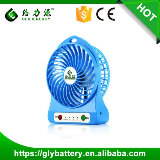 Geilienergy New Product Protable Mini Desk USB Fan Li-ion Battery Powered