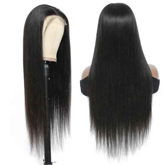 unprocessed peruvian straight human hair lace front wig vendor cheap wholesale swiss lace 4x4 closure front wigs private label