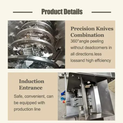 High Speed Automatic Fresh White Radish and Carrot Peeler Machine