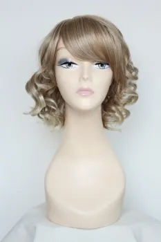 World best blonde short afro kinky curly synthetic hair wigs white women