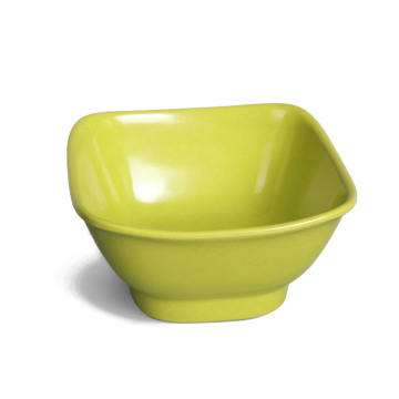solid color eco-friendly square largre bamboo fiber biodegradable plastic restaurant reusable fruit salad mixing serving bowl