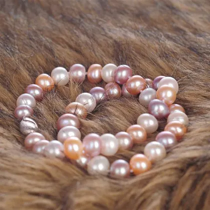 Silver Natural Freshwater Cultured Pearl Jewelry Necklace