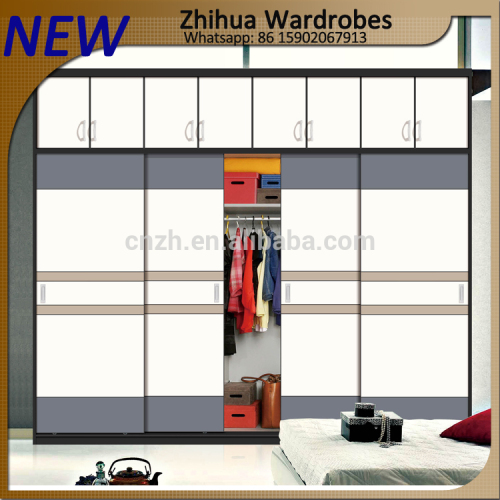 Zhihua modern new design bedroom wardrobe sliding door