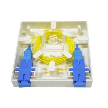 Factory Supply 86 SC Fiber Optic Patch Panel 2 Ports Indoor Wall Mounted