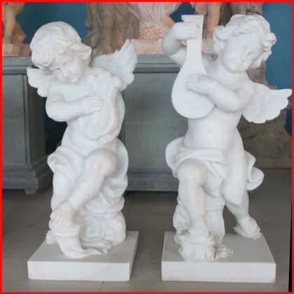 Stone small cherub angel marble cupid little boy angel statue