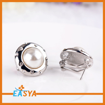 Billig Schmuck Großhandel Crystal Silver Pearl Earring