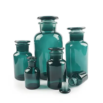 Green Blue Medicine Reagent Aromatherapy Glass Bottle