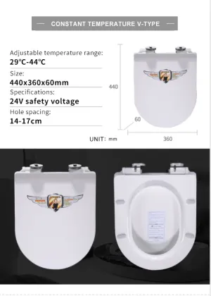 Heated Toilet Seat for Home Hotel - 24V Toilet Bowl Cover