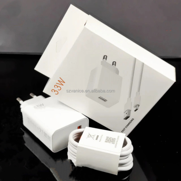 EU Turbo Fast Charger with Type C Cable for Xiaomi - Original 33W Charger
