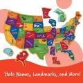 Amazon Hot Selling Custom Kids Educational The United States Map Puzzle EVA Foam Magnetic Puzzle