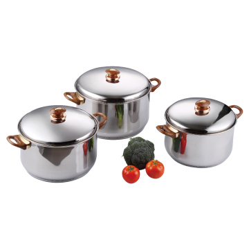 Stainless Steel Cookware Set with Plastic Handles