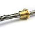 Stainless steel lead screw with brass nut