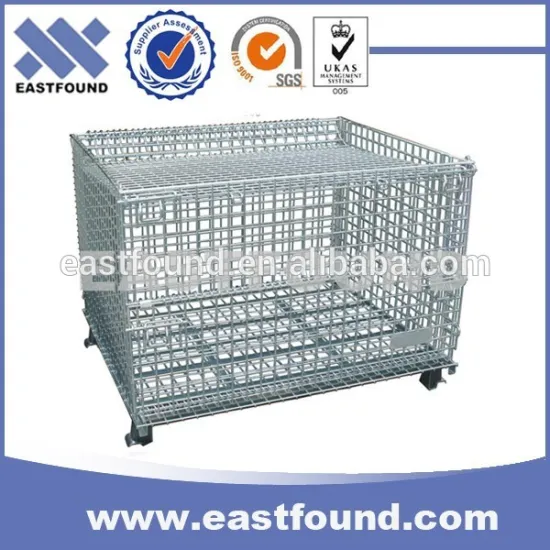 Steel Mesh Small Containers with Lid Security Mesh Box Wire Cage Metal Bin Storage Container