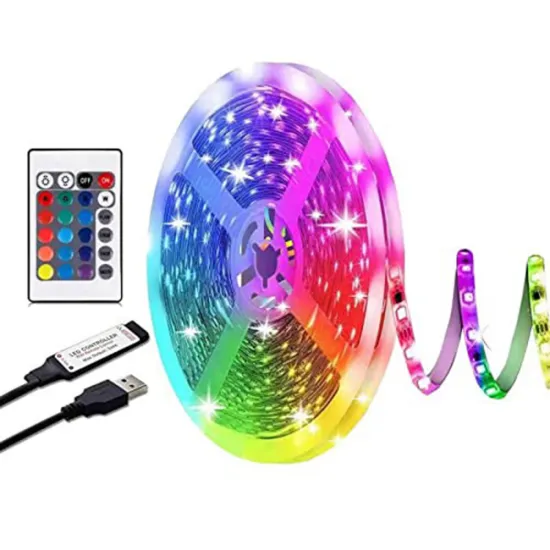 DC5V 5050 RGB led strip kit 2m Strip Light with 24Key IR Remote USB LED Strip Light Kit