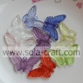 Many Of Acrylic Butterfly Transparent Beads Plastic Stripe Bowtie trimming
