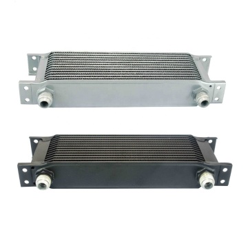 13 Row British Type Aluminum Universal Engine Transmission Oil Cooler Kit